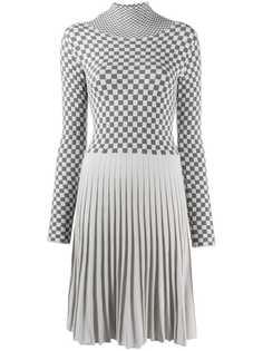 Emporio Armani плиссированное платье в клетку