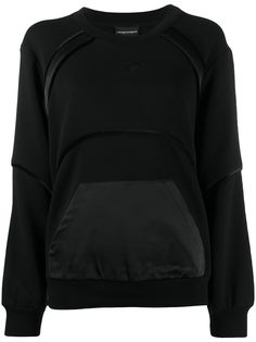 Emporio Armani толстовка со вставками в рубчик
