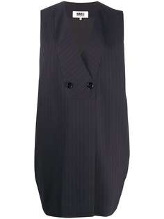 MM6 Maison Margiela pinstripe sleeveless jacket