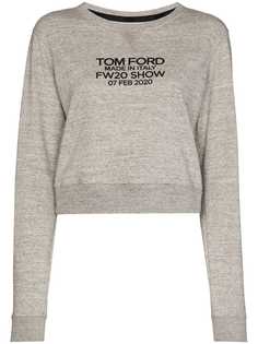 Tom Ford укороченная толстовка из джерси с логотипом