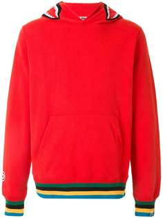 A BATHING APE® stripe-trim fitted hoodie