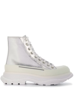Alexander McQueen metallic Thread Slick boots