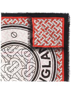 Burberry monogram-print square scarf
