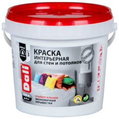 Краска акриловая DALI Для стен и потолков матовая белоснежный 0.9 л