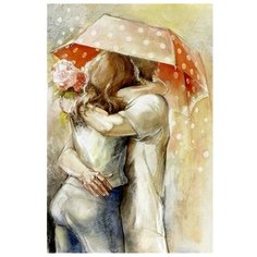 Color Kit Картина по номерам "Поцелуй под зонтом" 40х50 см (CG725)