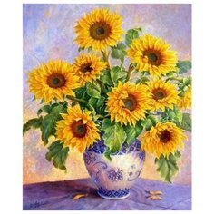 Paintboy Картина по номерам "Подсолнухи в вазе" 40х50 см (GX7689)