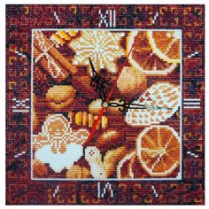 Color Kit Набор алмазной вышивки с часовым механизмом Пряничное панно (7303007P) 30х30 см