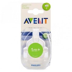 Соска Philips AVENT Classic+ силиконовая 1м+ 2шт. SCF632/27 бесцветный