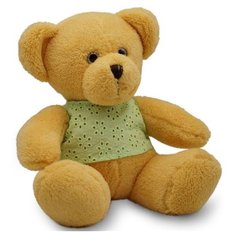 Мягкая игрушка UNAKY Soft toy Медвежонок Голд майка в цветок 24 см