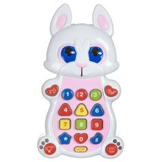 Развивающая игрушка BONDIBON Умный телефон Зайка ВВ4547 белый/розовый