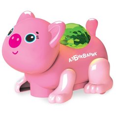 Развивающая игрушка Азбукварик Диско-зверята. Свинка темно-розовый