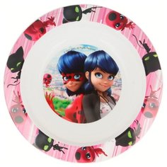 Stor Миска Леди Баг 16 см белый/розовый