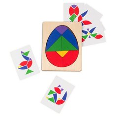 Головоломка Raduga Kids Колумбово Яйцо с карточками бежевый/красный/синий