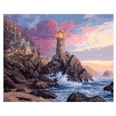 Белоснежка Картина по номерам "Маяк на утесе" 40х50 см (402-AB)