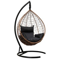 Подвесное кресло-кокон Laura Outdoor Sevilla, горячий шоколад/черный