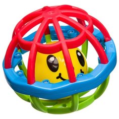 Погремушка BONDIBON Baby You Шар с солнышком зеленый/красный/желтый