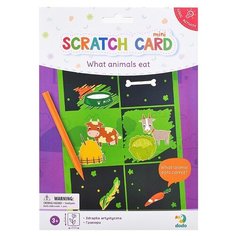 Гравюра Dodo Гравюра мини Что едят зверята (300330) цветная основа