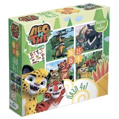 Набор пазлов Origami 4 в 1 Лео и Тиг Лето в тайге (04409)