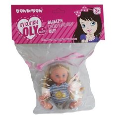 Кукла Bondibon Oly с собачкой, 13 см, ВВ3883