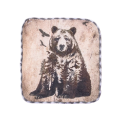 Доляна Полотенце Тайга кухонное 20х20 см коричневый