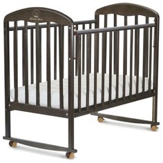 Кроватка Альма-няня Венеция (колесо) (качалка), на полозьях венге