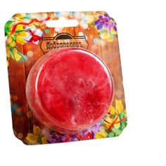 Мыло кусковое Добропаровъ с мочалкой из люфы Гранат, 100 г