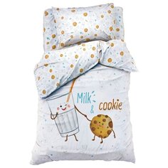 Постельное белье 1.5-спальное Этель Milk&Cookie, бязь, 50 х 70 см белый