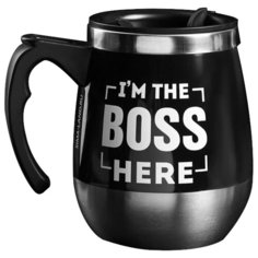 Термокружка Командор Boss (0.4 л) серебристый/черный