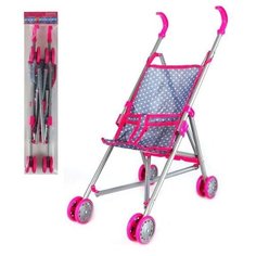 Прогулочная коляска Наша игрушка Конфетти M7492-2 розовый/синий