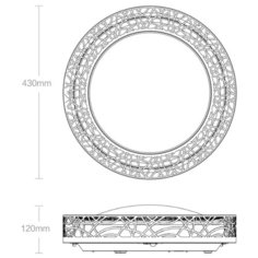 Люстра светодиодная Xiaomi Yeelight YILAI 430 Hollow Design LED Smart Ceiling Light, LED, 34 Вт