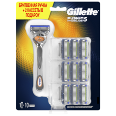 Бритвенный станок Gillette Fusion ProGlide, 8+2 шт