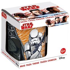 Stor Кружка Звездные войны Поединок в подарочной упаковке 325 мл черный/белый/оранжевый