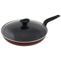 Сковорода Tefal Tempo 28 см с крышкой, красный