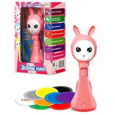 Интерактивная развивающая игрушка BertToys Умный Зайка Няня розовый