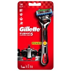 Бритвенный станок Gillette Fusion5 ProGlide Power Flexball ,серебристый/красный, сменные кассеты 1 шт.