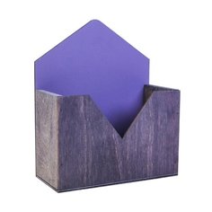 Кашпо Дарите счастье конверт, 18×8×22 см серый/фиолетовый