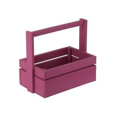 Ящик Дарите счастье массив сосны с ручкой 25×10.5×16 см бордовый