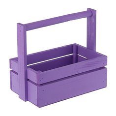 Ящик Дарите счастье массив сосны с ручкой 25×10.5×16 см фиолетовый