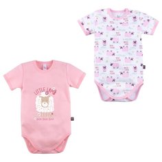 Боди Bossa Nova размер 68, белый/розовый