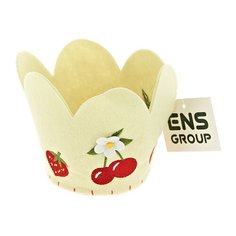 ENS Корзина декоративная Фруктовый сад 12х12х11 см белый