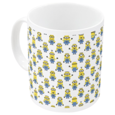 Stor Кружка Миньоны орнамент 325 мл белый/синий/желтый