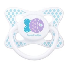 Пустышка силиконовая анатомическая Canpol Babies Summertime 0-6 м (1 шт) белый/рыбка