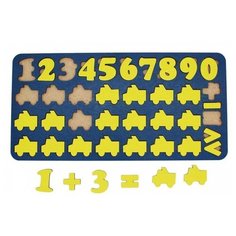 Рамка-вкладыш TAU TOY Арифметика Машинки (6101253), 36 дет.