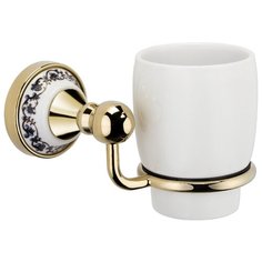Стакан для зубных щеток Fixsen Bogema Gold FX-78506G белый/золотой