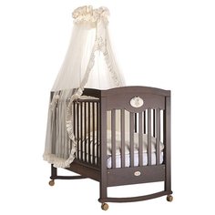 Кроватка Feretti Enchant Dondolo (качалка), на полозьях noce scuro/ dark walnut