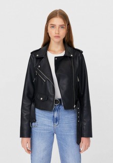Куртка кожаная Stradivarius