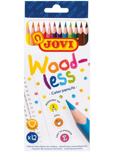 Карандаши цветные Jovi Wood-less 12 цветов 734/12