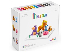 Набор для лепки Hey Clay Легкий пластилин Залипаки Животные 18 банок