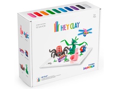 Набор для лепки Hey Clay Легкий пластилин Залипаки Букашки 18 банок