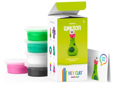 Набор для лепки Hey Clay Легкий пластилин Залипаки Циклоп 5 банок